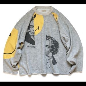 Kapital Kountry Beethoven Smiley Face Crewneck